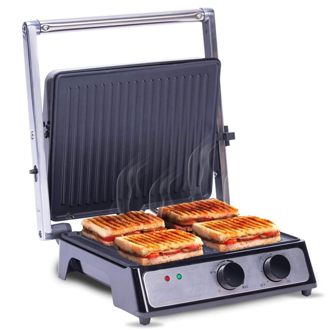 AGARO Grand 2000W Super Jumbo Sandwich Maker with Non-Stick Grill Plates