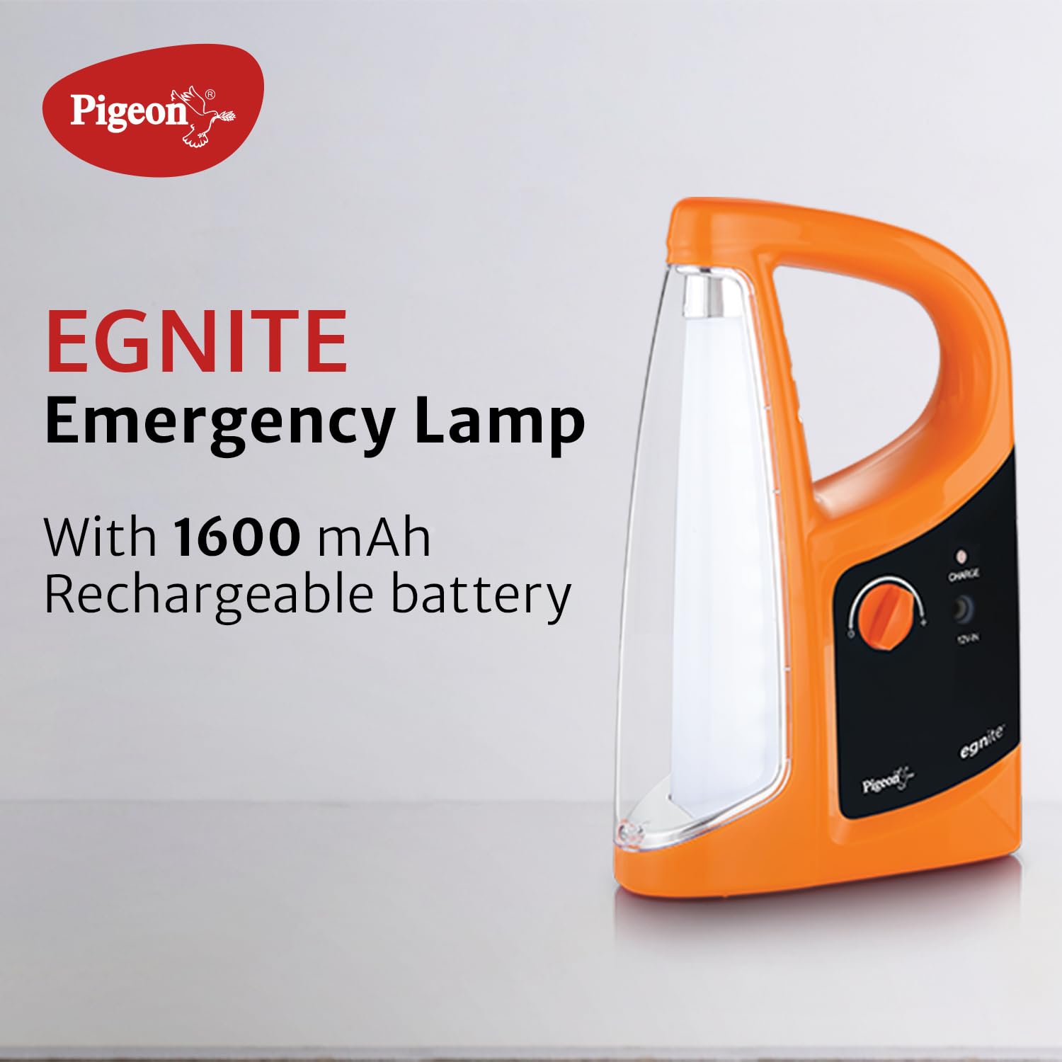 Pigeon Egnite LED Rechargeable Emergency Lamp 1600 mAh
