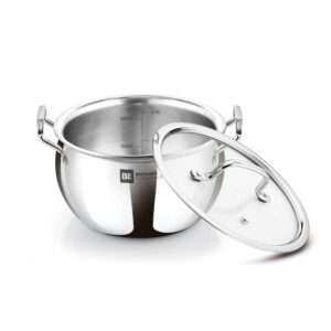 Bergner Ankush Triply Stainless Steel Rice Handi with Lid