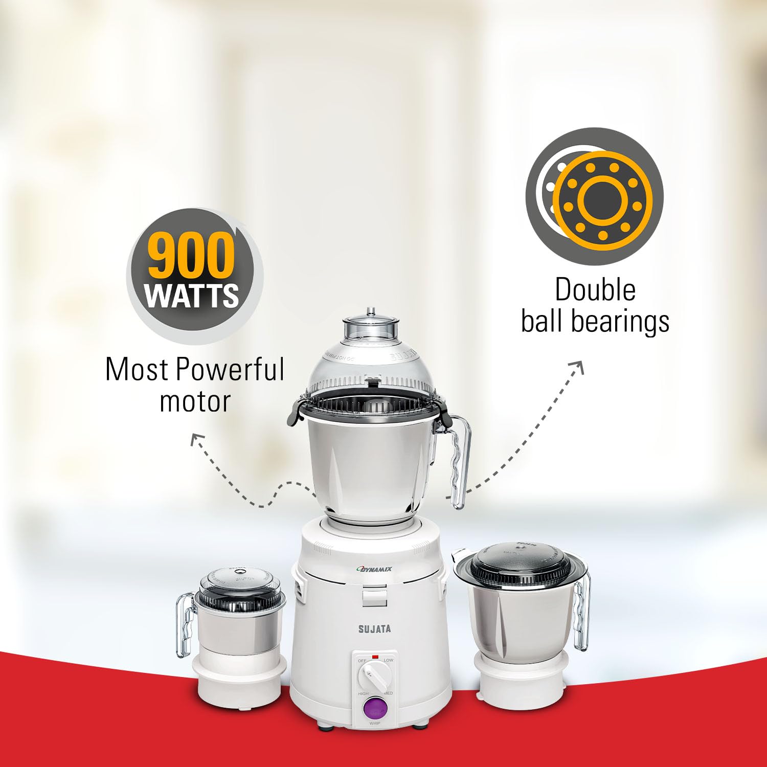 Sujata Dynamix 900 Watts Mixer Grinder
