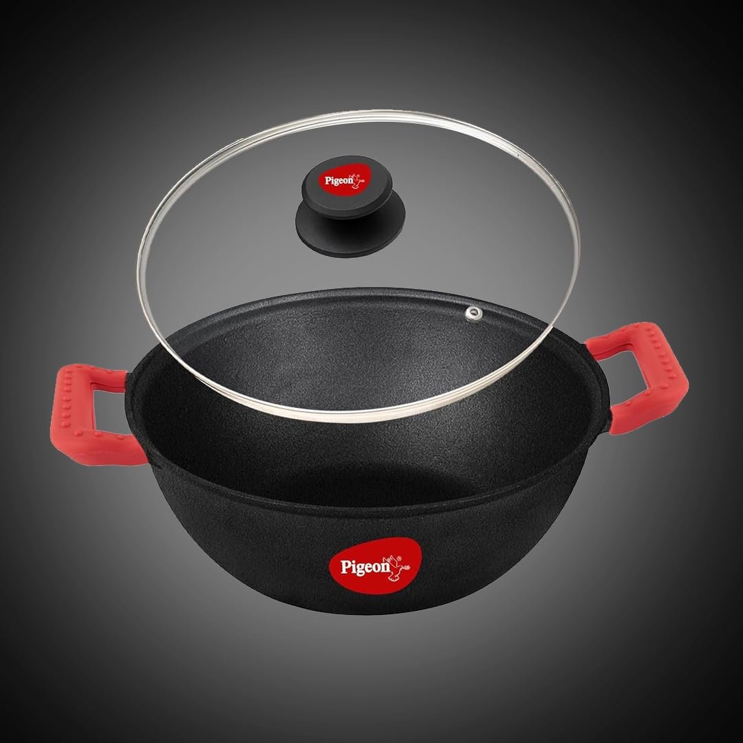 Pigeon Kadai Imperi Luxe Cast Iron 240Mm With Lid