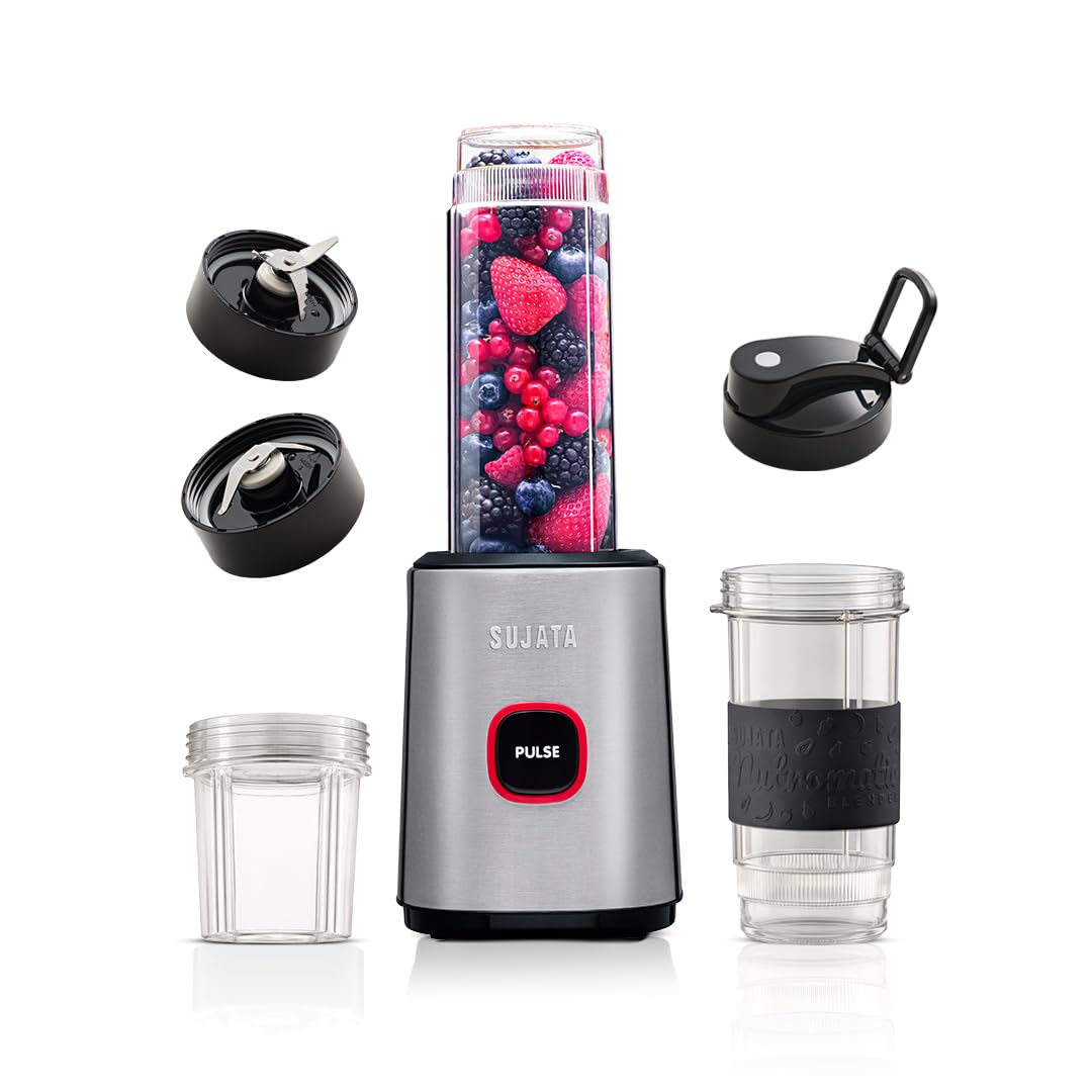 Sujata Nutromatic 600W Personal Blender | 3 Jars with Travel Jar