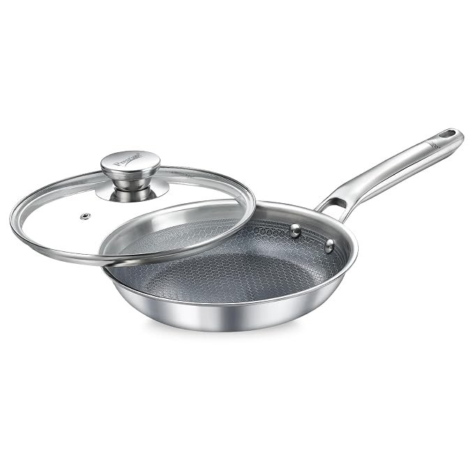 Prestige Triply Hexamagic Ceramic Cookware Fry Pan 20Cm With Glass Lid
