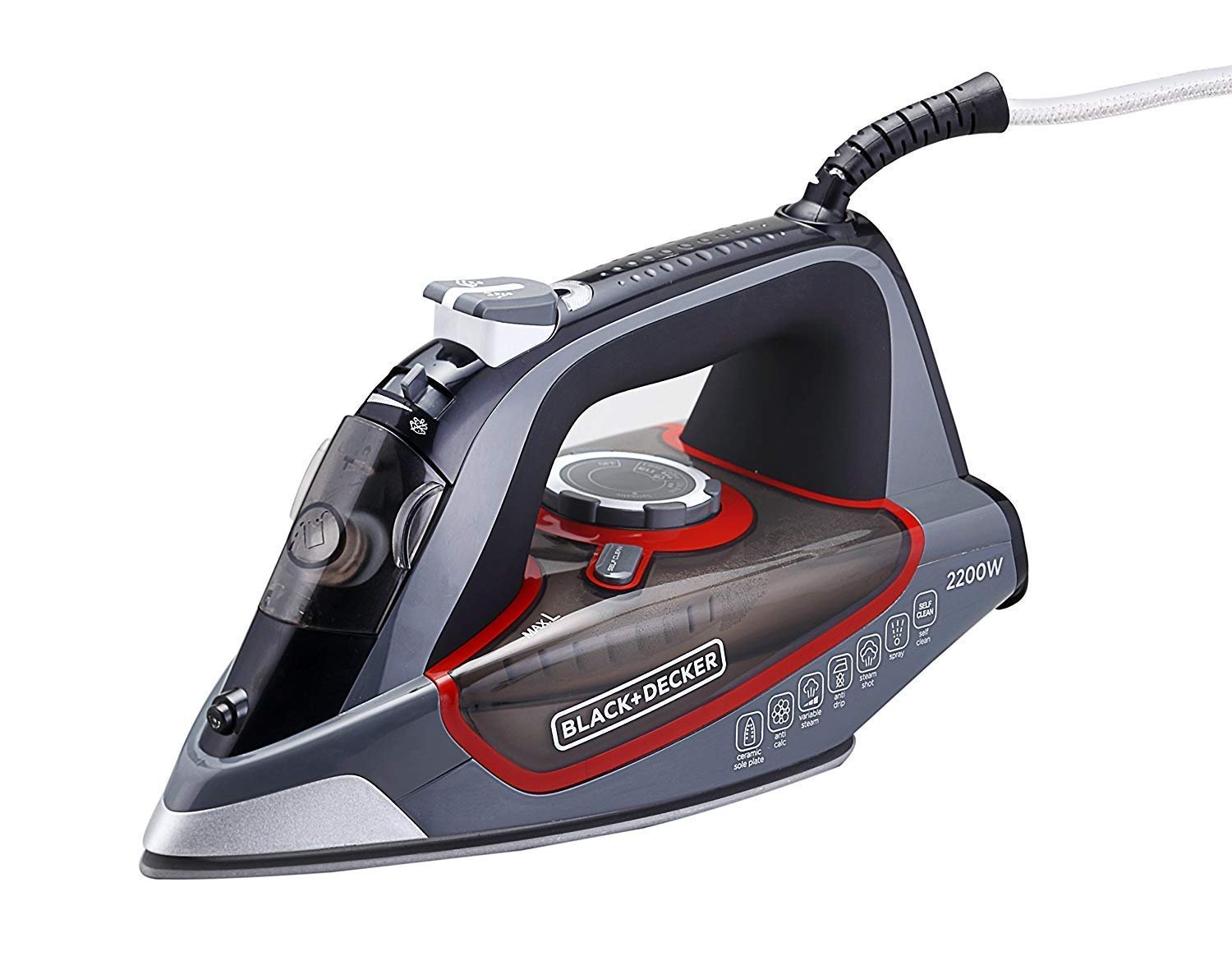Black Decker-Steam Iron-2200W-Bxir2202In