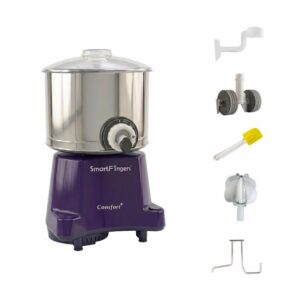 SmartFingers Comfort Plus 3L Table Top Wet Grinder – Violet