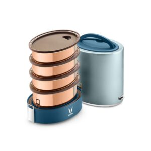 Vaya Tyffyn With Copper-Finished Containers 1300Ml (Blue)