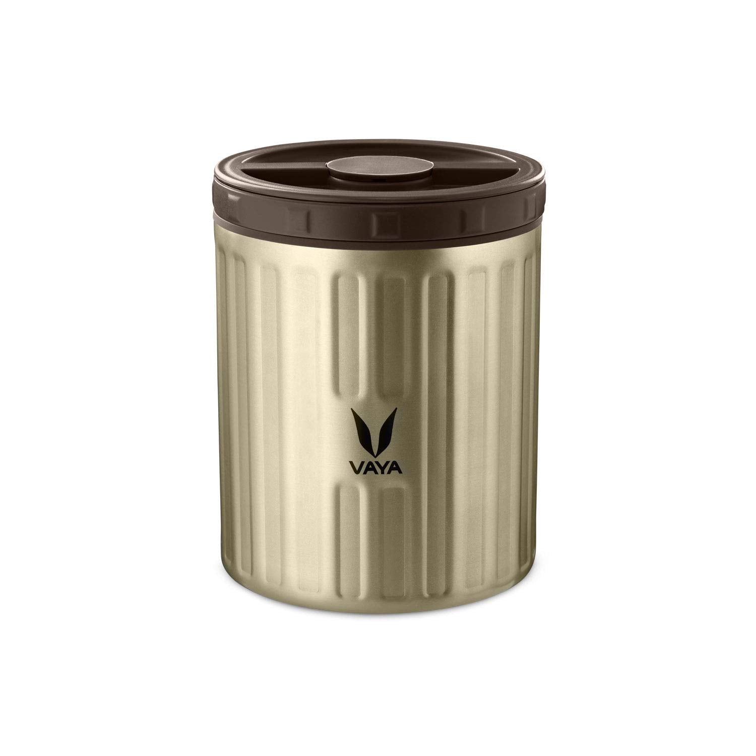 VAYA PRESERVE Thermal Insulated Lunch Box for Kids, Office Women, 440 ml Stainless Steel Tiffin Box, Meal Container, Meal Jar, Suitable for One Pot Meal, Graphite/gold /purple