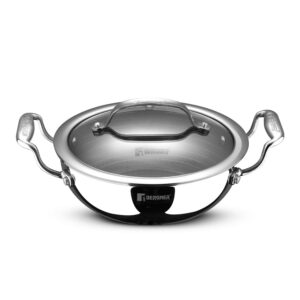 Bergner Hi-Tech Giro X Ceramic Kadai with Glass Lid