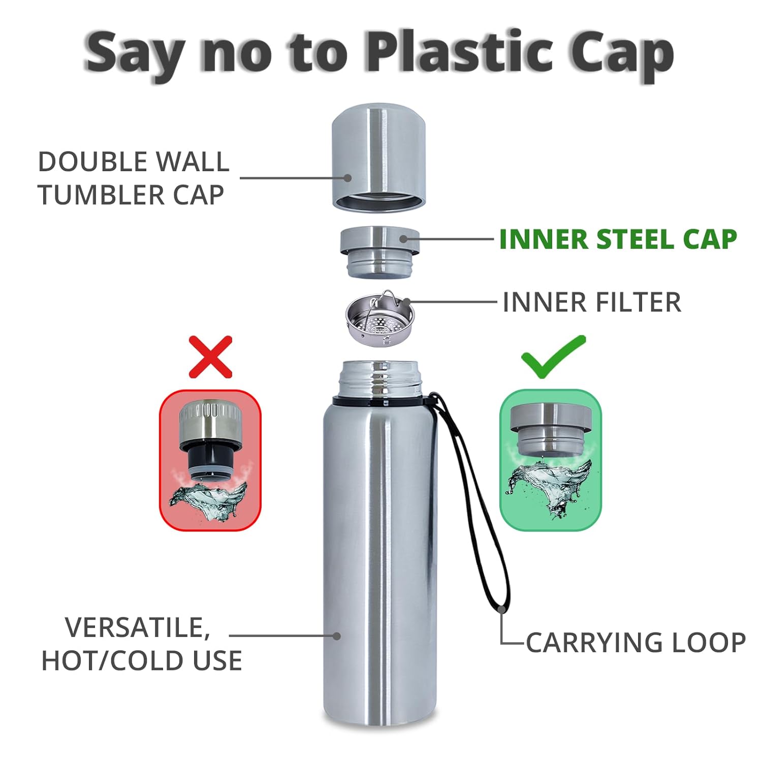PE Birds Stainless Steel Vacuum Insulated Flask