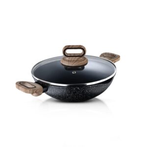 Bergner Ultimate Non-Stick Kadai with Glass Lid