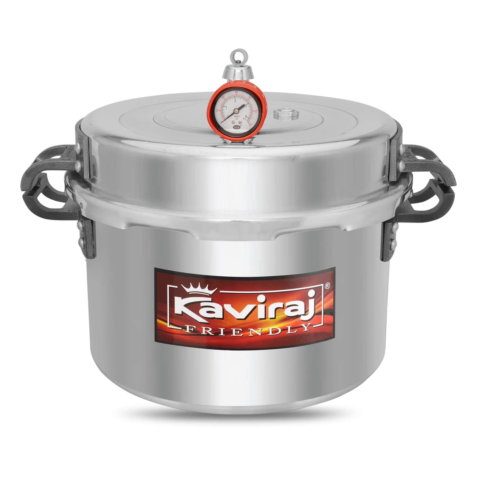 Kaviraj Bawarchi 30L Commercial Aluminium Pressure Cooker - Outer Lid - Made in India