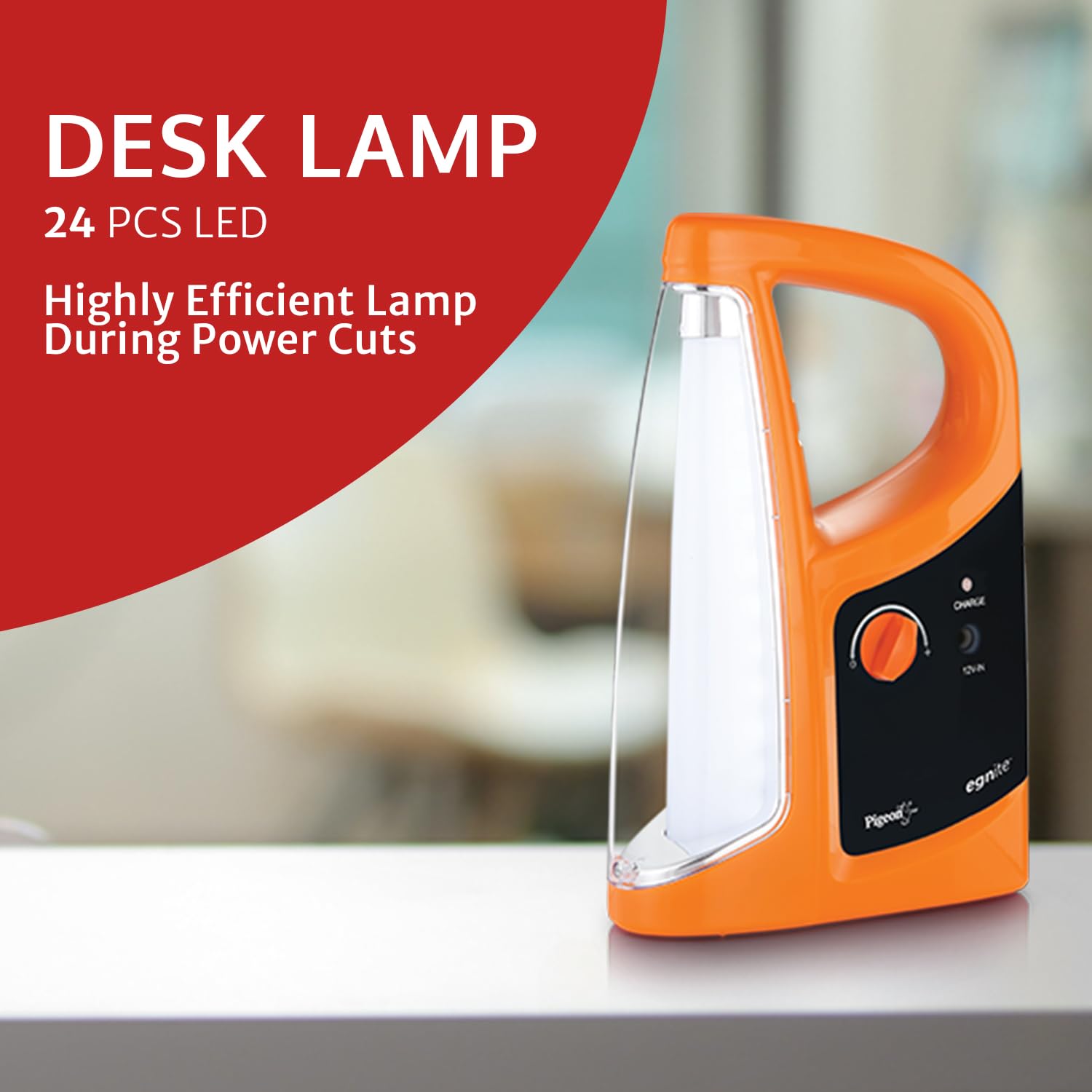 Pigeon Egnite LED Rechargeable Emergency Lamp 1600 mAh