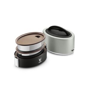 Vaya Tyffynlyte With Polished Stainless Steel Containers 600Ml (Silver)