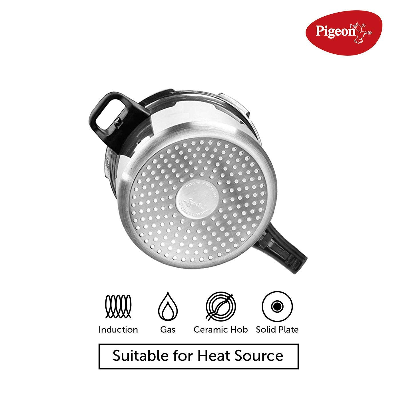 Pigeon Inox Outer Lid Induction Bottom Pressure Cooker