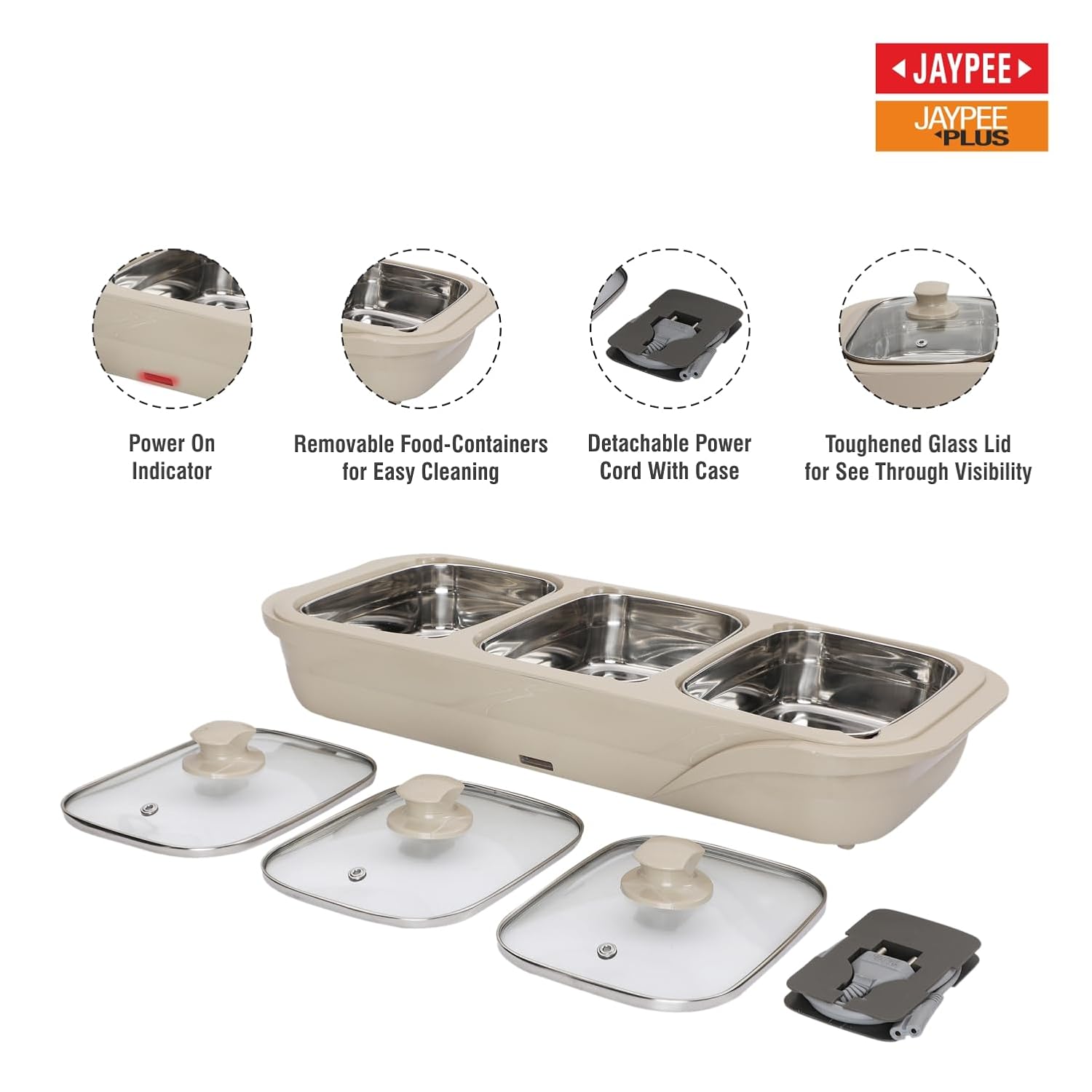 Jaypee Plus 3-in-1 Electric Casserole Set