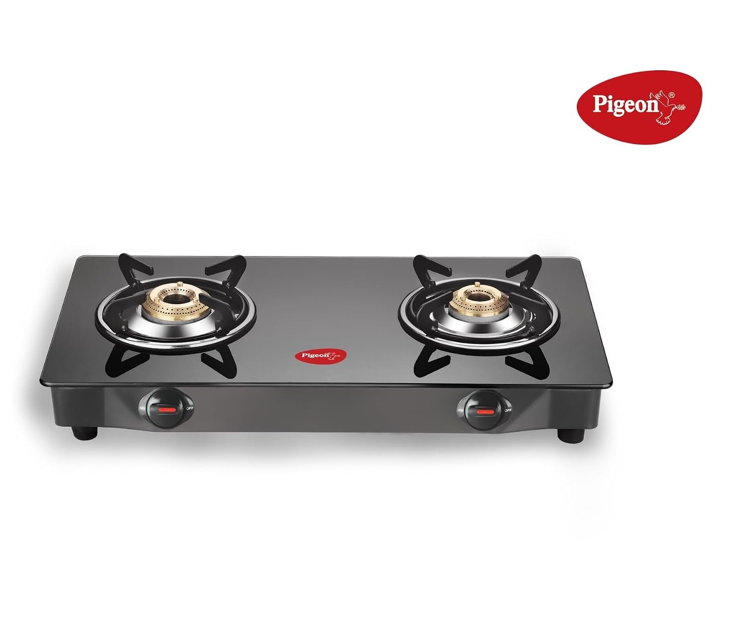 Pigeon Ayush 2 Burner Black