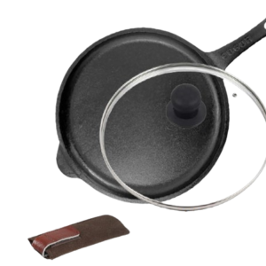 Eugor Cast Iron Fry Pan with Lid