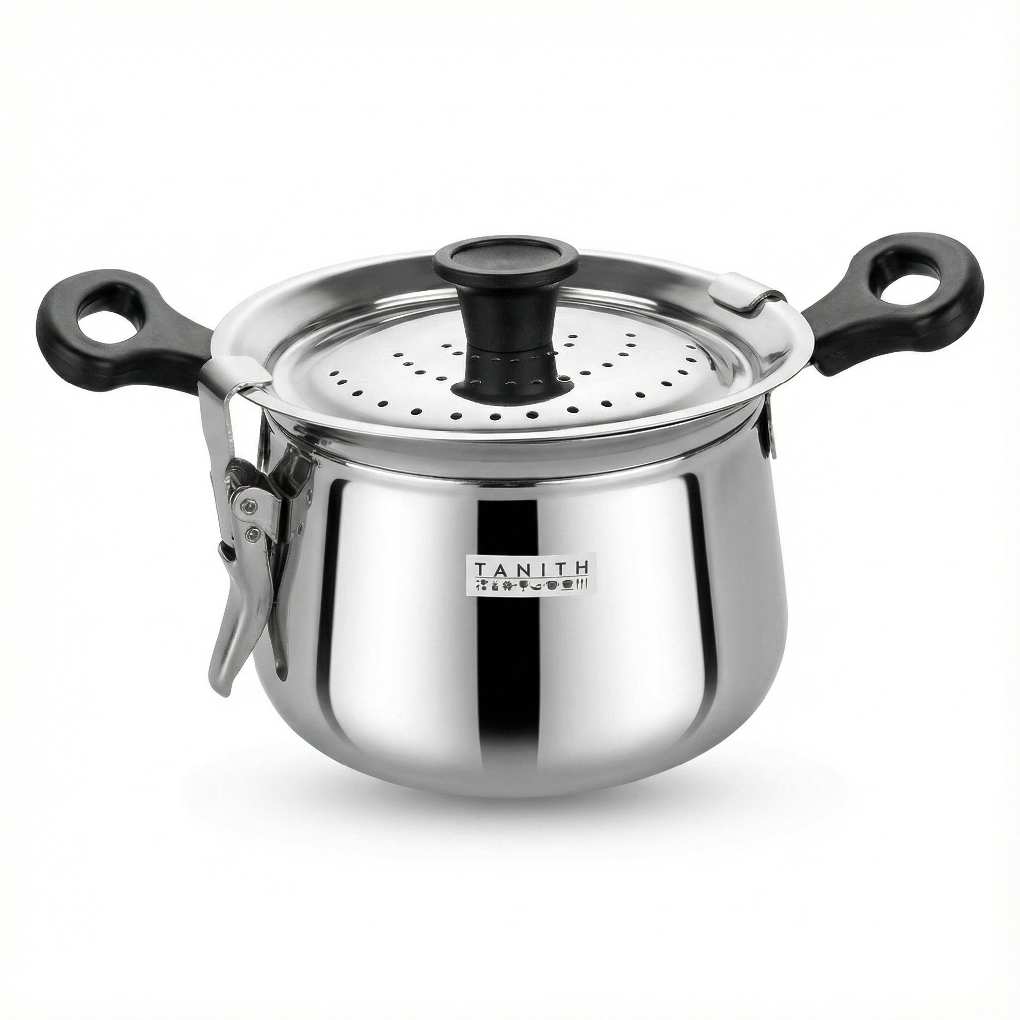 Tanith Stainless Steel Rice Maker Handi with Perforated Safety Lid