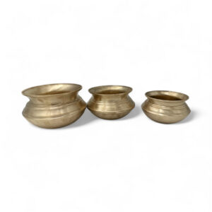 Lime Handcrafted Bronze/kansa Pot - Traditional handi/ Oodu Kalam