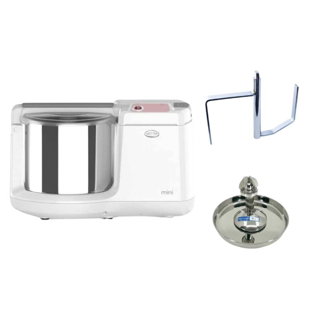 Elgi Ultra Mini Table Top Wet Grinder, 1.25L with Atta Kneader & Coconut Scraper