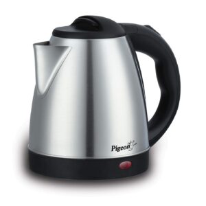 Pigeon 1.5 Litre Stainless Steel Hot Electric Kettle (Silver, 12466)