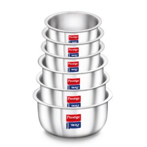 Prestige 6-Piece Tri-Ply Stainless Steel Tope Set | Gas & Induction