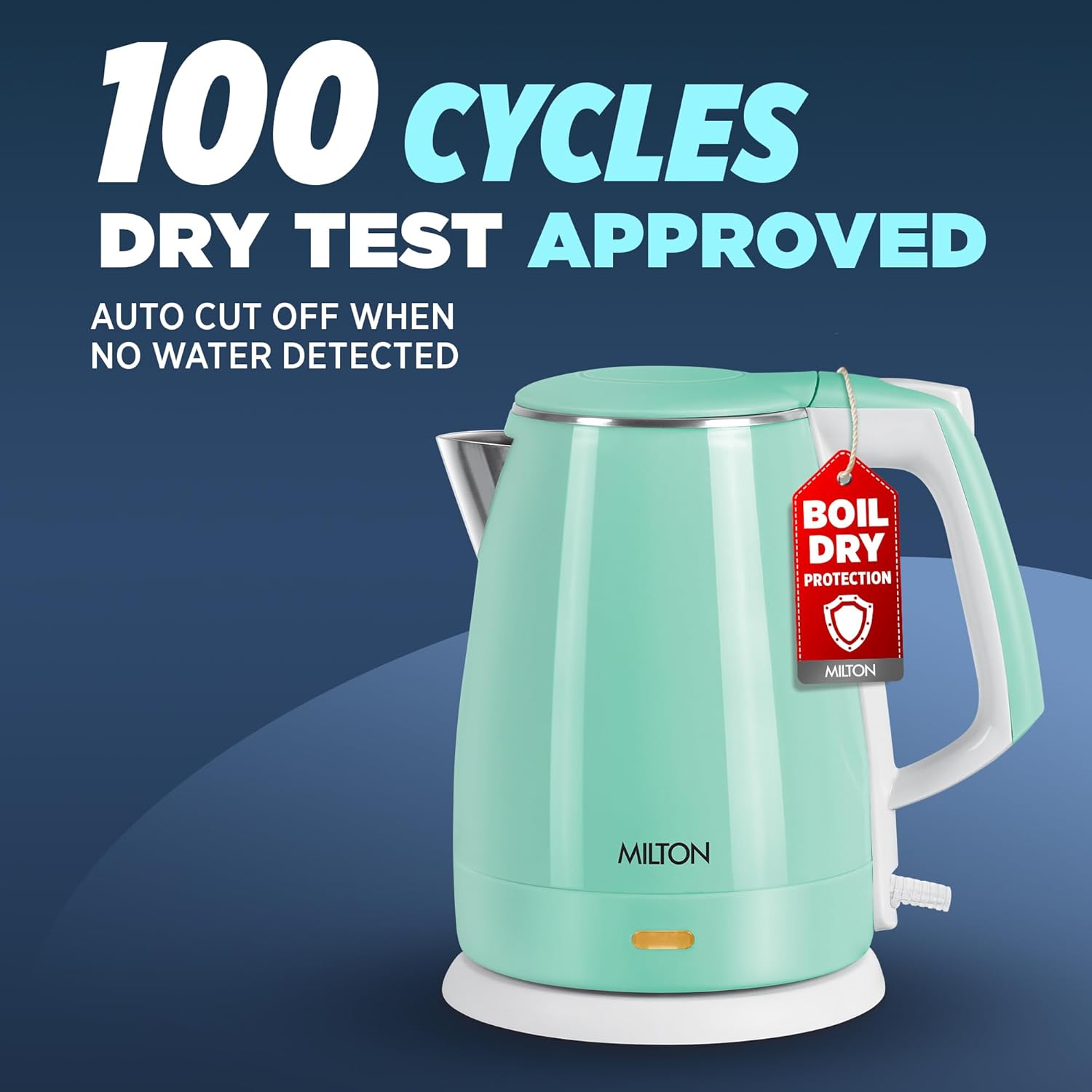 Milton Riga Electric 1.5 Stainless Steel Electric Kettle