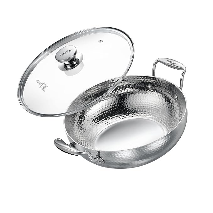 Prestige Triply Hammered Cookware Deep Kadai 28Cm