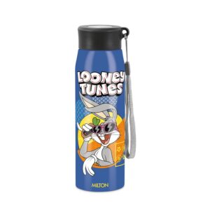 MILTON Handy Design 650 Stainless Steel Water Bottle, Single Walled, ISI Certified I 690ML Leak Proof Lid, Rust Proof I For School, Office, Gym (LOONEY TUNES)