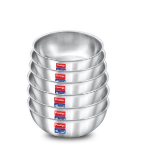 Prestige 6 PC Tri ply Tasla Kadai Set | 304 Food Grade Stainless Steel