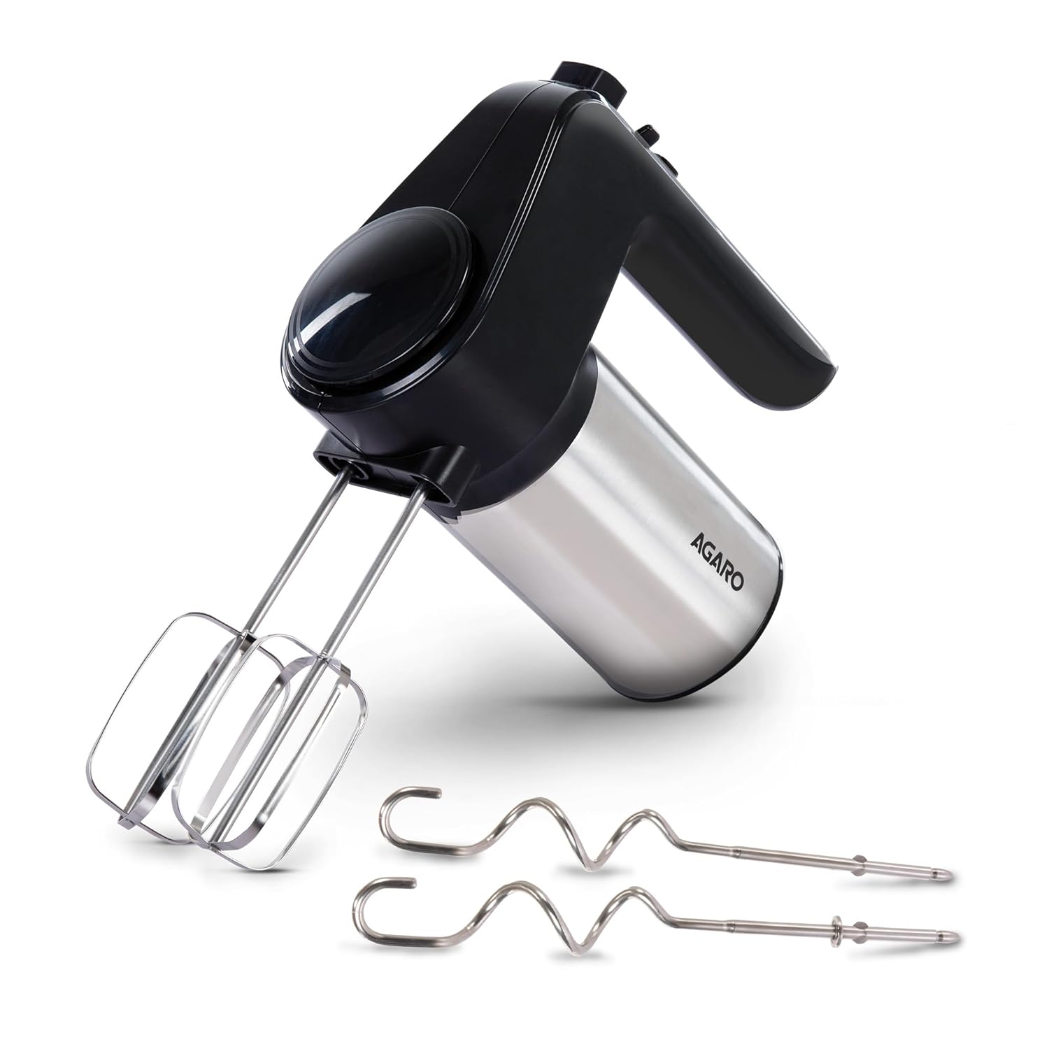 Agaro Elegant Stainless Steel Hand Mixer | 300 Watts | Silver