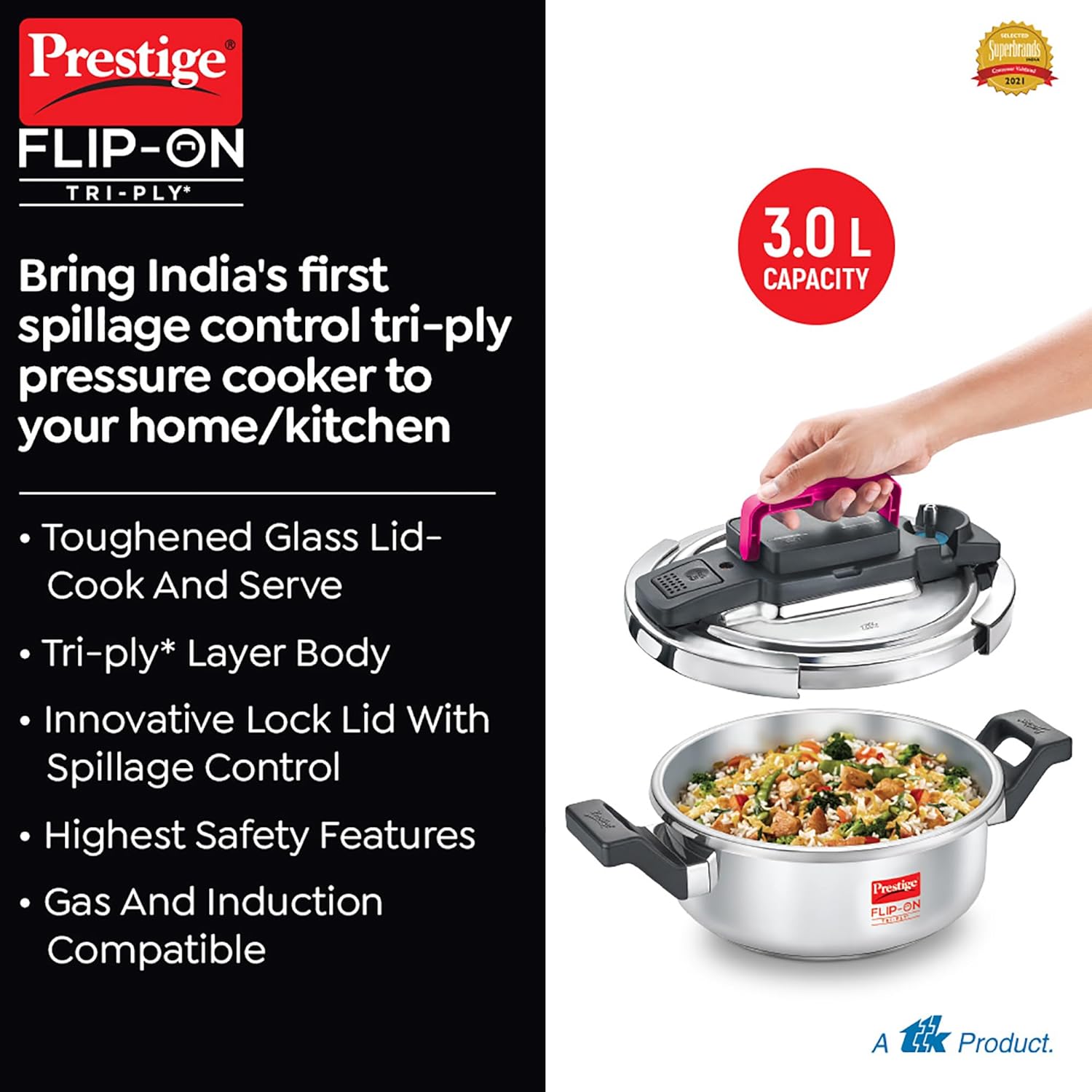 Prestige Flip Triply Pressure Cooker