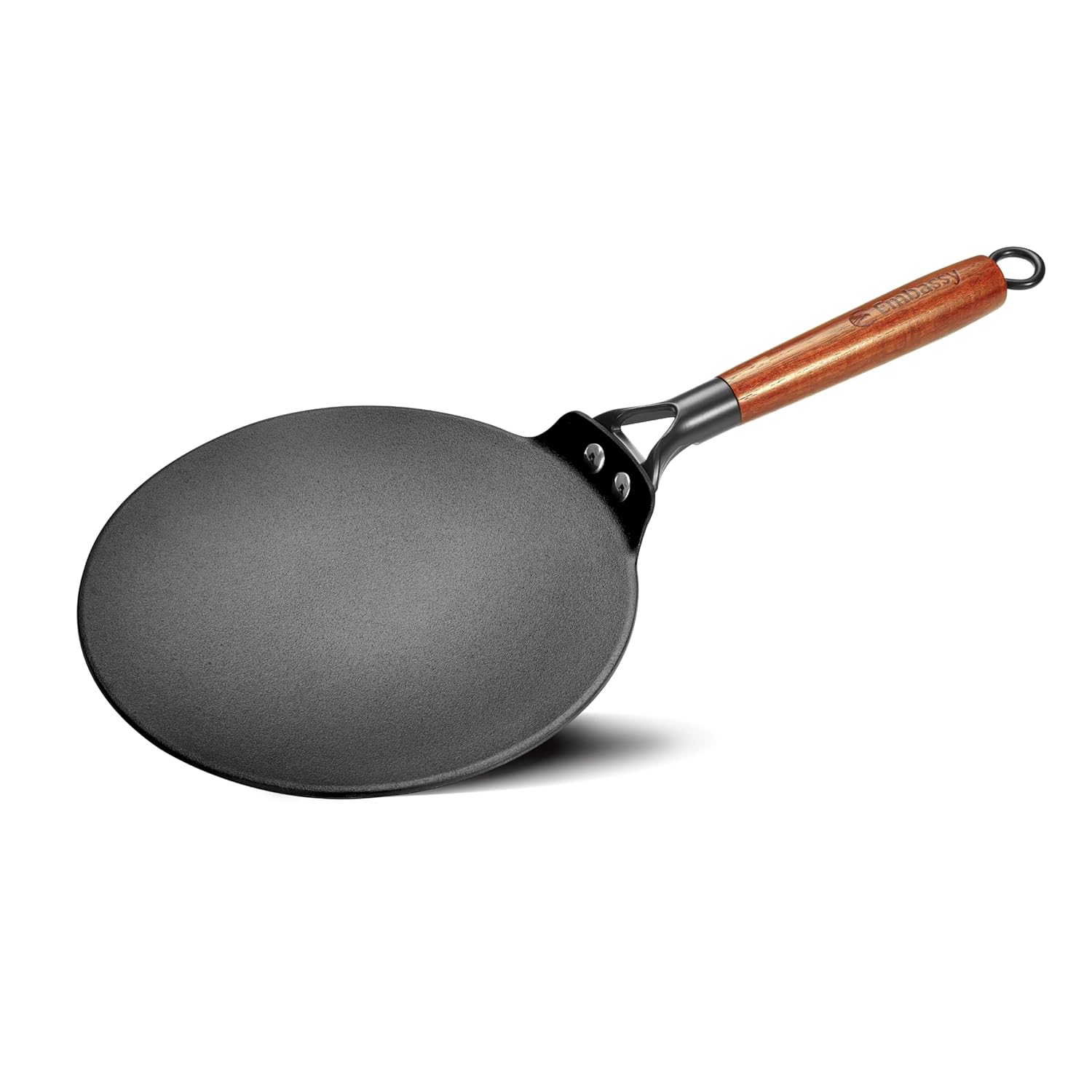 Embassy Touchstone Cast Iron Roti Tawa with Wooden Handle