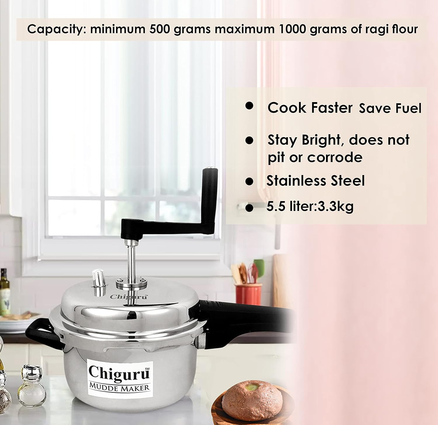 Chiguru Stainless Steel Mudde Maker