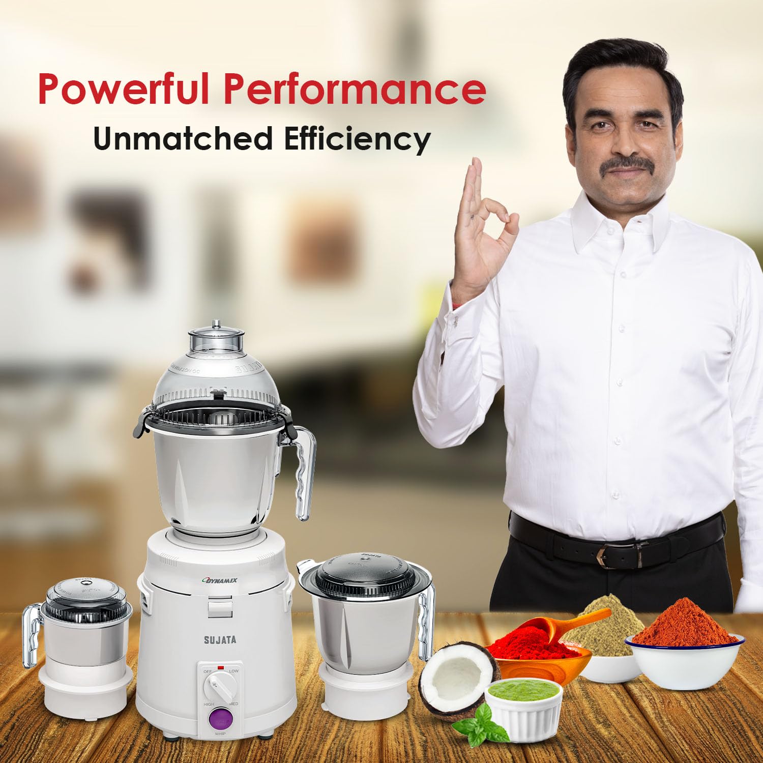 Sujata Dynamix 900 Watts Mixer Grinder