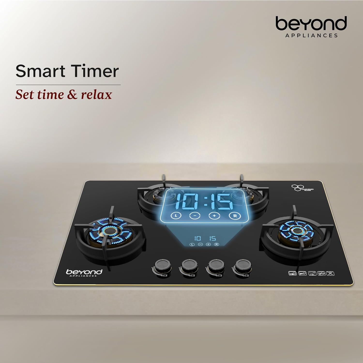 Beyond Appliances Altair 4 Burner Glass Gas Stove