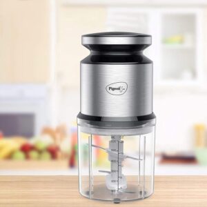 Pigeon Ultra Fast Electric 300 Watts Electric Chopper For Kitchen, Twin Blade Technology, 600 Ml 'Chop-N-Store' Plastic Bowl With Lid, Vegetable Chopper, Cutter, Chop, Mince, Dice, Whisk, Blend
