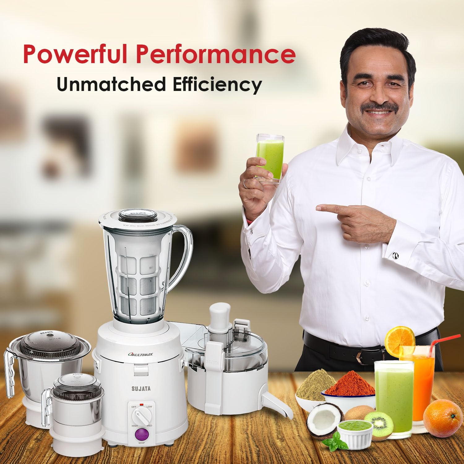 SUJATA MULTIMIX 900 Watts Mixer Grinder with Juicer