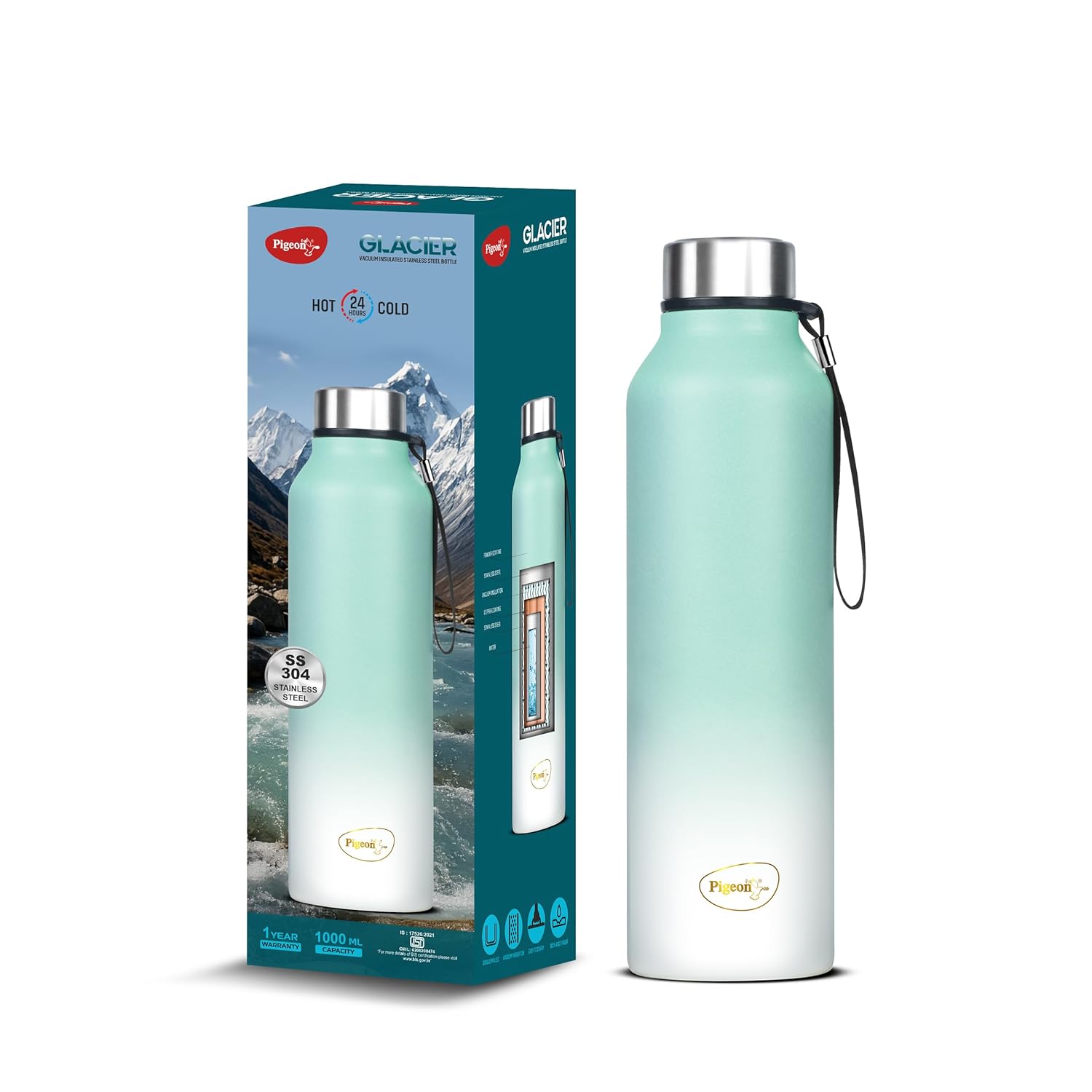 Pigeon Glacier Vacuum Water Bottle
