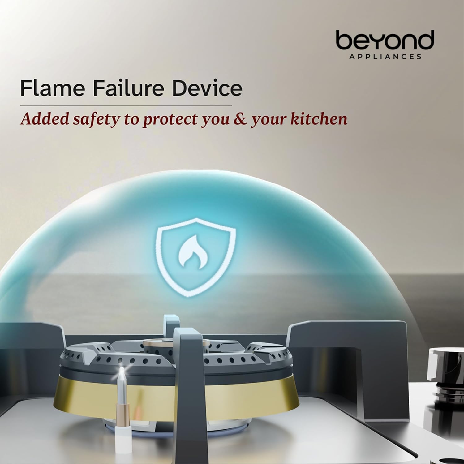 Beyond Appliances Dorado 4 Burner Smart Glass Hobtop Gas Stove