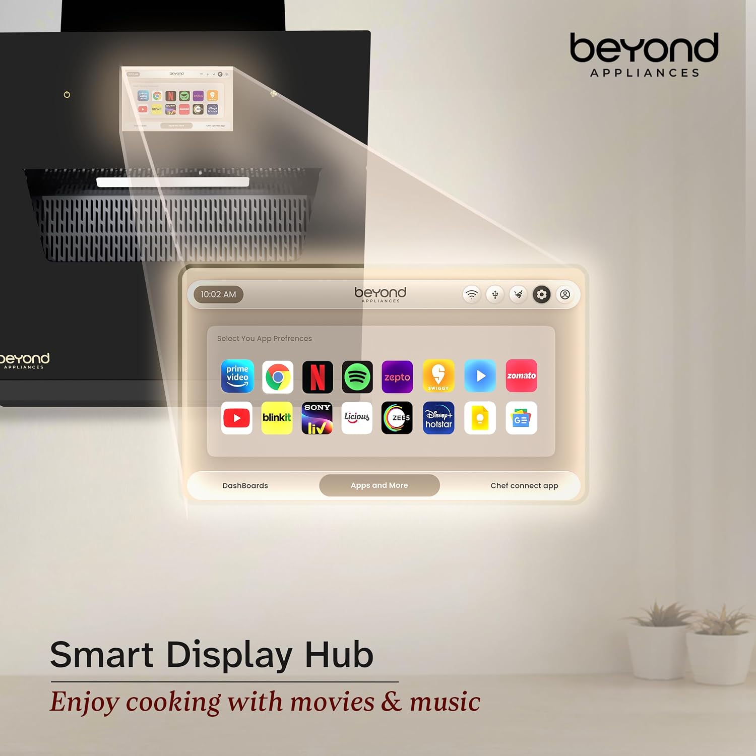 Beyond Appliances Eris BLDC Kitchen Chimney
