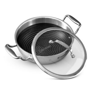 Bergner Hi-Tech TriPly Stainless Steel Wok with Glass Lid