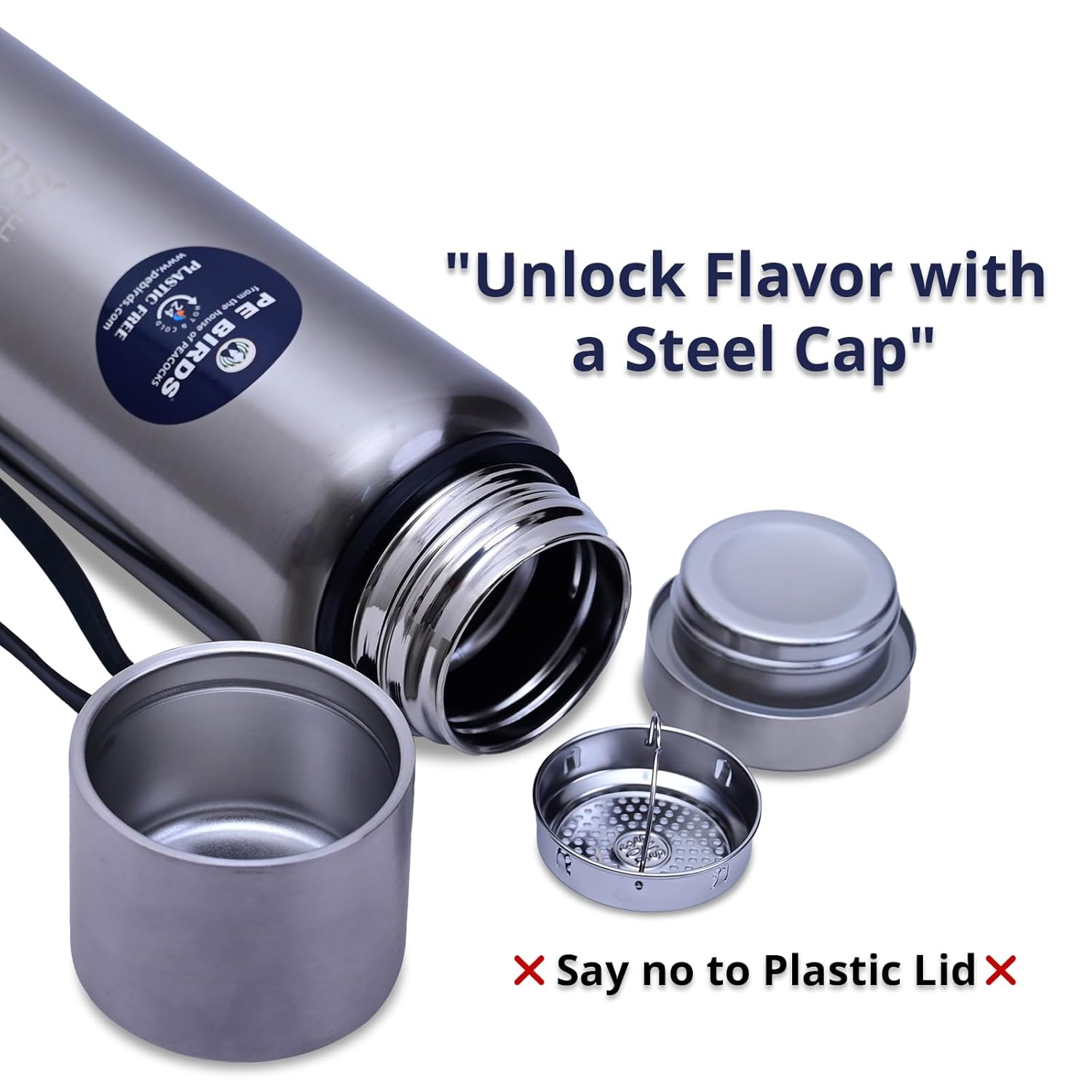 PE Birds Stainless Steel Vacuum Insulated Flask