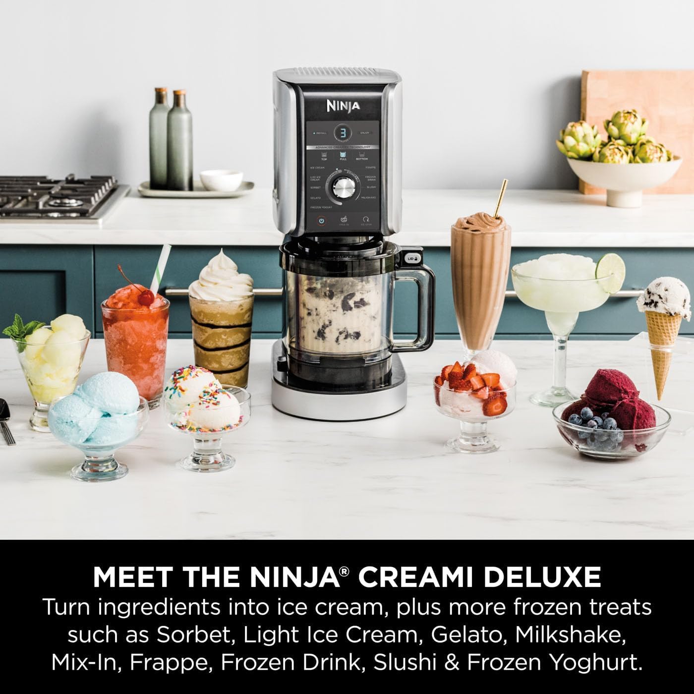 Ninja CREAMi Deluxe Ice Cream & Frozen Dessert Maker