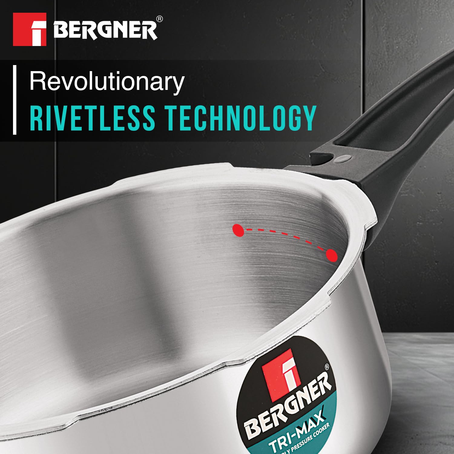 Bergner Trimax Stainless Steel Pressure Cooker