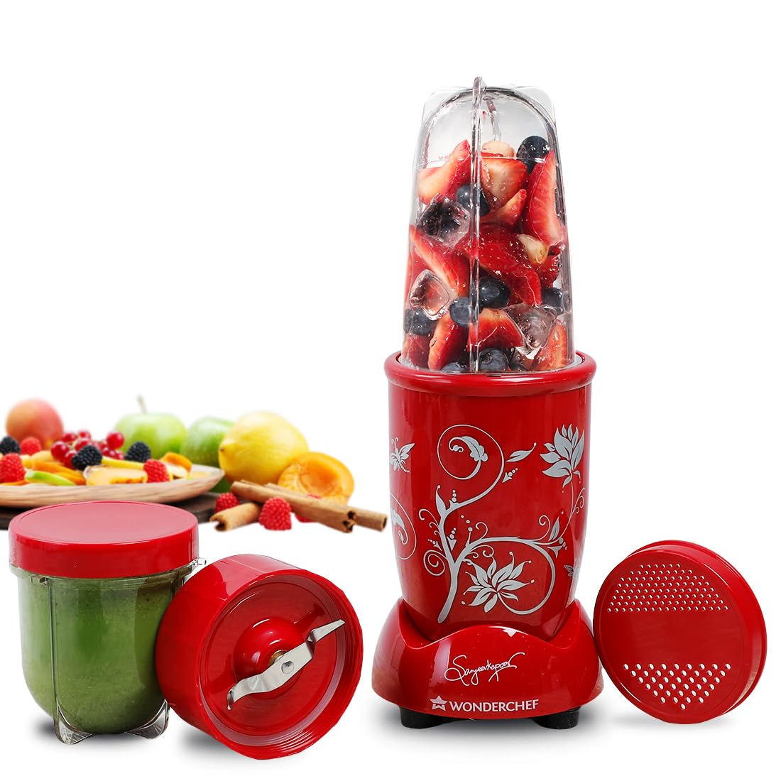 WonderChef Nutri-blend, 500W, 22000 RPM 100% Full Copper Motor, Mixer-Grinder, Blender, SS Blades, 2 unbreakable Jars, 2 Years warranty, Recipe book by Chef Sanjeev Kapoor - Image 12