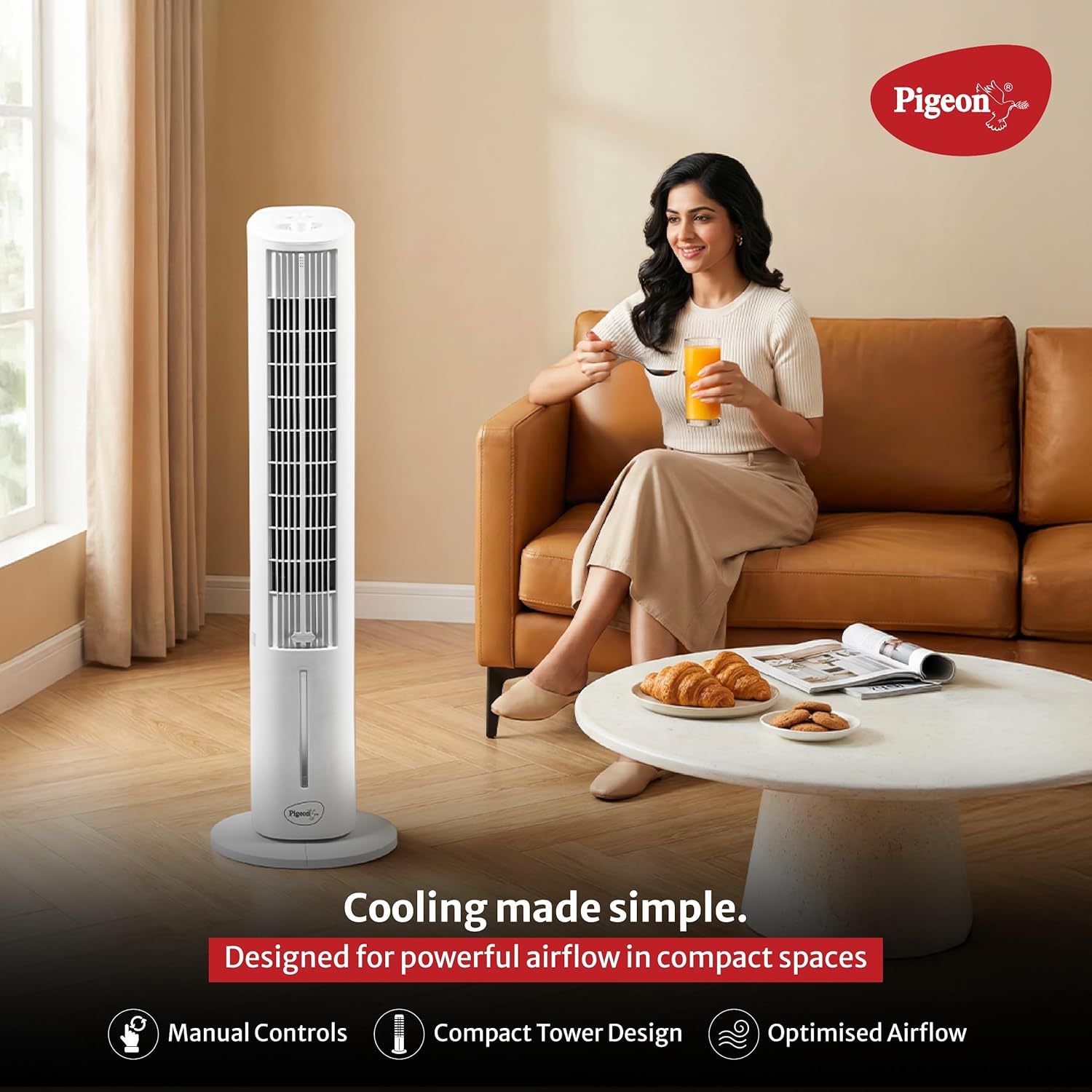 Pigeon Cooling Portable Tower Fan