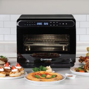 Nutricook Steami X 24L Black (Steam + Air Fryer Oven) with 10-in-1 functions like Steam Cook, Steam Roast, Air Fry, Bake, Sterilize & more. Steam + Convection technology, 2200W power, 2-year warranty