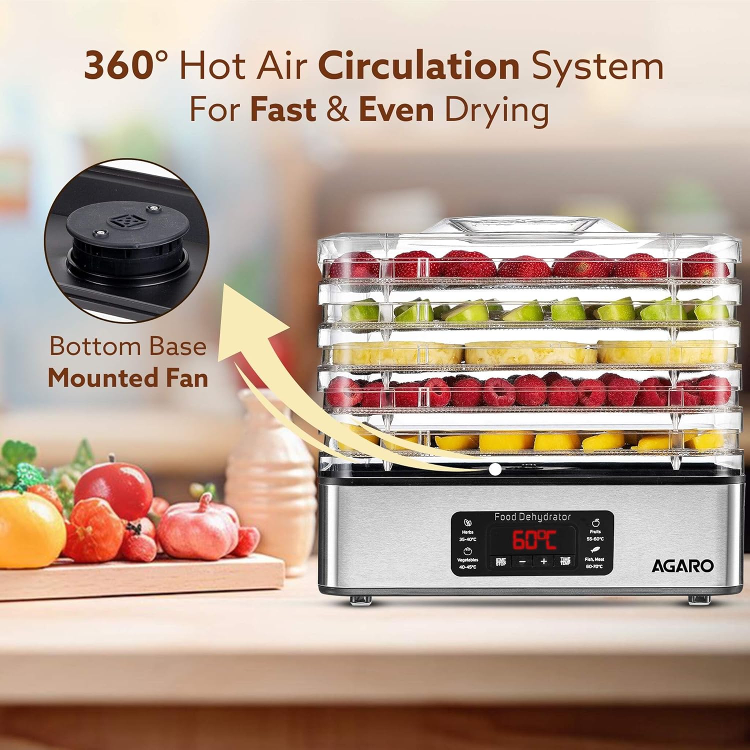 Agaro regal food Dehydrator 5 rack