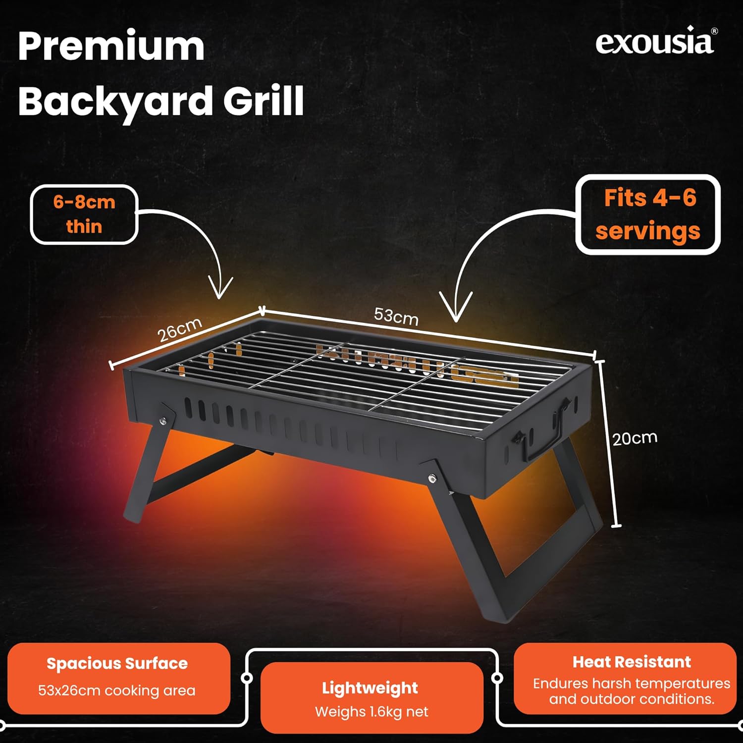 EXOUSIA Portable Grill - EG22
